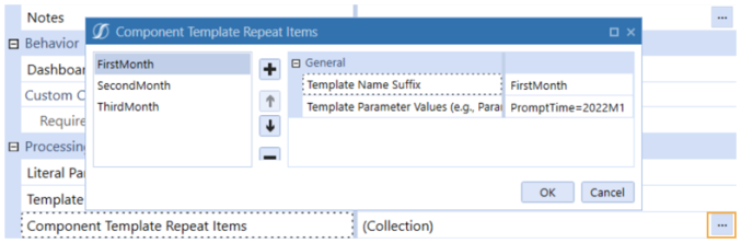 Yellow highlight box on ellipses to repeat the component added to this dashboard.